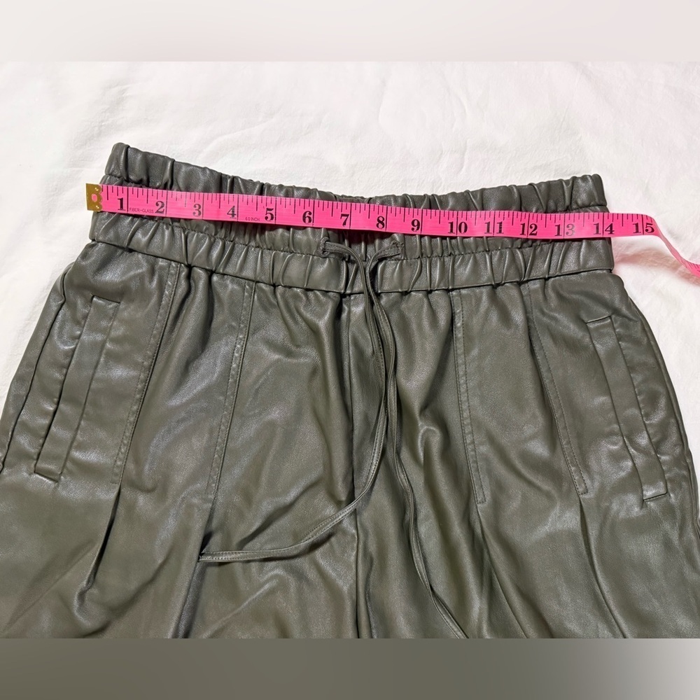 Phillip Lim Vegan Leather Culottes in Dark Olive Size 6 - Picture 9 of 12